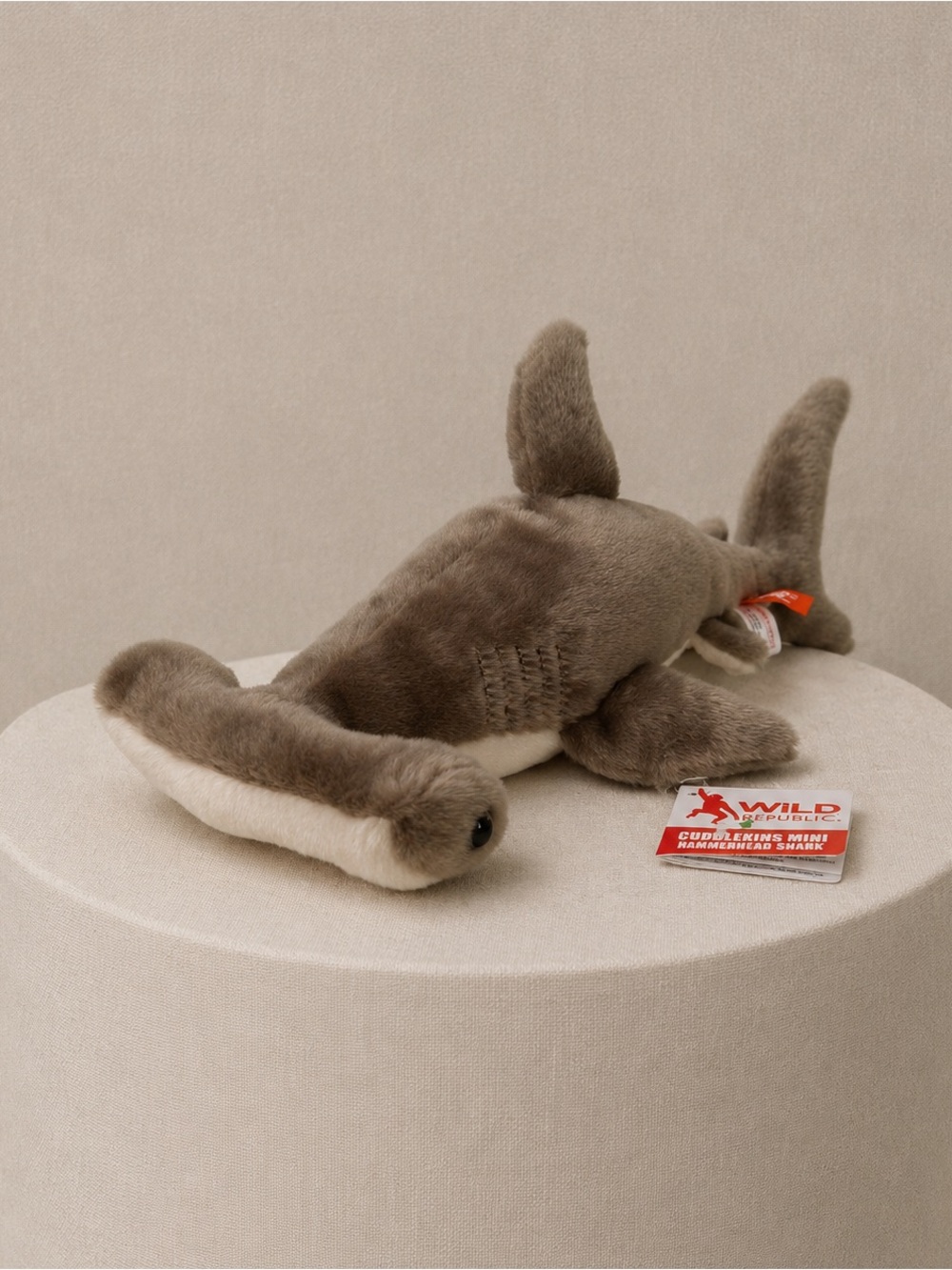 Wild Republic Cuddlekins Mini Hammerhead Shark Plush Figure 12” Soft Gray New